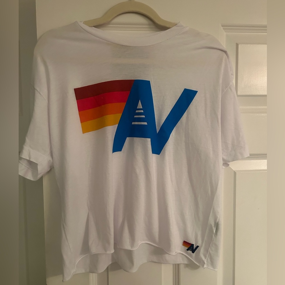 White aviator nation tee